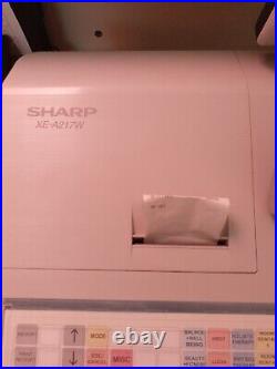 SHARP XE-A217W business Cash Till Register & 9 New Thermal Till Rolls