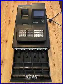 Sam4s NR-520 Cash Register Till Twin Roll With Key & Paper Tested & Working