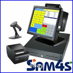 Sam4s SPS 2200 15 Touchscreen Till + 100D RECEIPT PRINTER Cafe Pub Cash Register