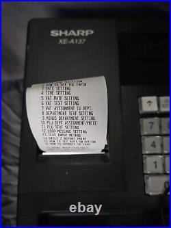 Sharp Cash Register Black XE-A137- Basic Shop and Retail Till, PSU+KEYS