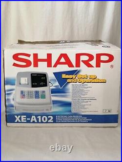 Sharp XE-A102 Electronic Cash Register With Keys, Accessories & manual NEW in BOX
