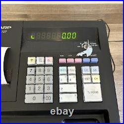 Sharp XE-A107 Electronic Cash Register & x2 Keys Black -Excellent Condition