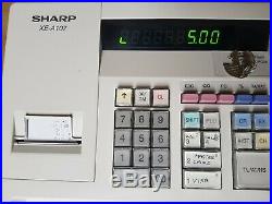 Sharp XE-A107-WH Till, Cash Register, immaculate condition with 2 keys