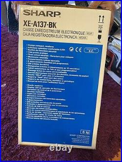 Sharp XE-A137 Black XEA137BK CASH REGISTER(TILL) BRAND NEW IN RESEALED BOX