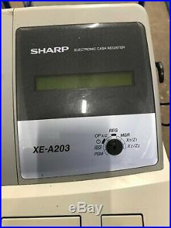 Sharp XE-A203 Electronic Shop Cash Register + Journal Spool, Till Rolls & Keys