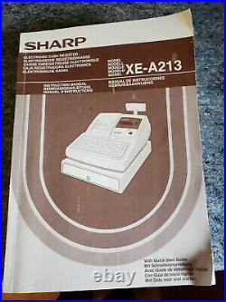 Sharp XE-A213 cash register till very good condition in box