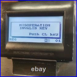 Sharp XE-A217B Cash Register Till Used Good Working Order KEYPAD MISSING