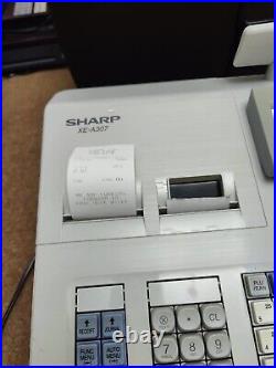 Sharp XE-A307 Electronic Cash Register + Drawer Keys + Till Roll RRP £499 I 071