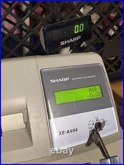 Sharp XE-A404 Electronic Cash Register SD card Slot USB Connectivity With Keys