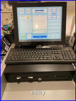 Shop Till Aures Yuno EPoS System Touchscreen, cash drawer, keyboard, printer