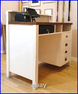 Solid Wood Till / Cash Register Cabinet or Reception Desk for Shop or Office