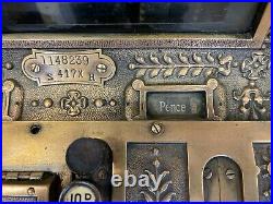 Superb Rare Antique Brass National Cash Register / Till 417X Dates to c1910