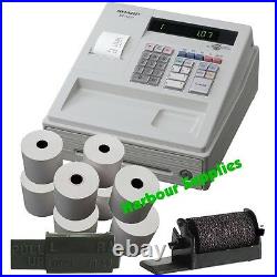 TILL ROLLS & INK Sharp XE-A107 White Cash Register XEA-107 XEA107 XE A 107 WH