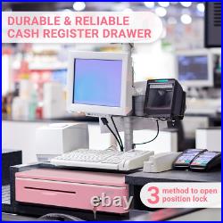 Tera Auto Open Cash Register (With 5 Keys) Till Drawer Box 4 Bill 8 Coin Cash Dr