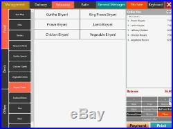 Touchscreen EPOS POS Cash Register Till System Hospitality / Pizza Shop
