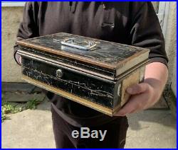 Vintage Antique Strong Box Safe Cash till Register MILNERS