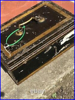 Vintage Antique Strong Box Safe Cash till Register MILNERS J TANN
