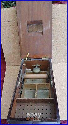 Vintage -Antique Wooden Shop Cash Drawer /Register/Till With Bell