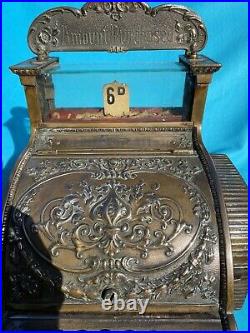 Vintage National Cash Register Brass Till 1902 Collectors Original Fully Working