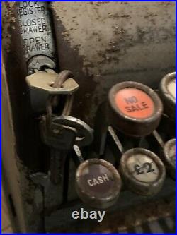 Vintage National Cash Register Till Prop Man Cave With Key