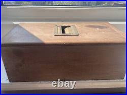 Vintage Wooden Cash Till Collectible Antique Cash Register, Cash Till with Bell