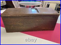 Vintage Wooden Cash Till Collectible Antique Cash Register, Cash Till with Bell