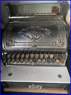 Vintage antique national cash register till