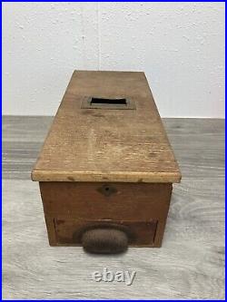 Vintage wooden shop drawer till/cash register with bell