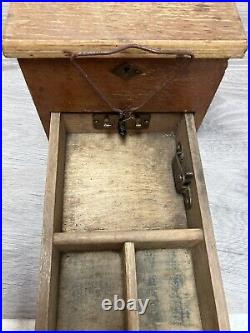 Vintage wooden shop drawer till/cash register with bell