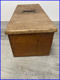 Vintage wooden shop drawer till/cash register with bell