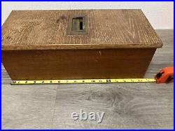 Vintage wooden shop drawer till/cash register with bell