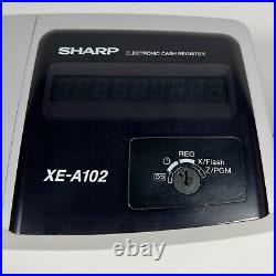 White Sharp XE-A102 LED Display Electronic Cash Register Includes Keys (3 x)