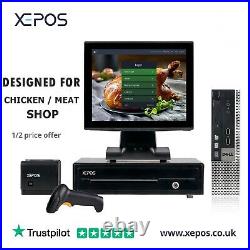 XEPOS 12 Touchscreen POS EPOS Cash Register Till System For Chicken/Meat Shop