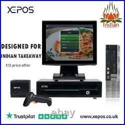 XEPOS 12in EPOS System For Cash Register Till For Indian Takeaway & Restaurants